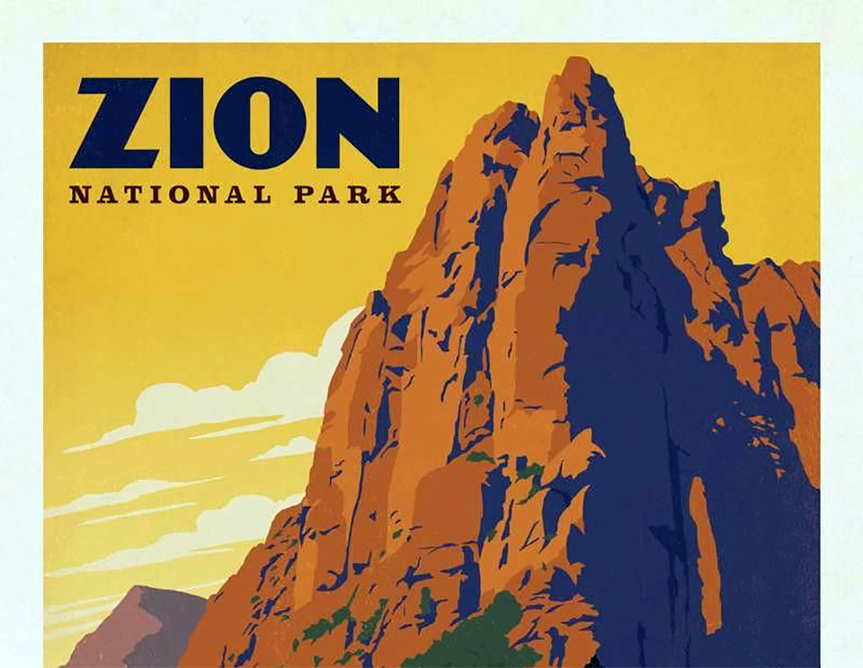 Historic Zion National Park Poster - Snake River float trips